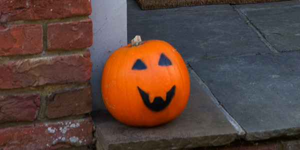 Pumpkin face in copy