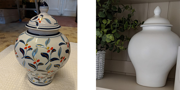 ginger jar before and after