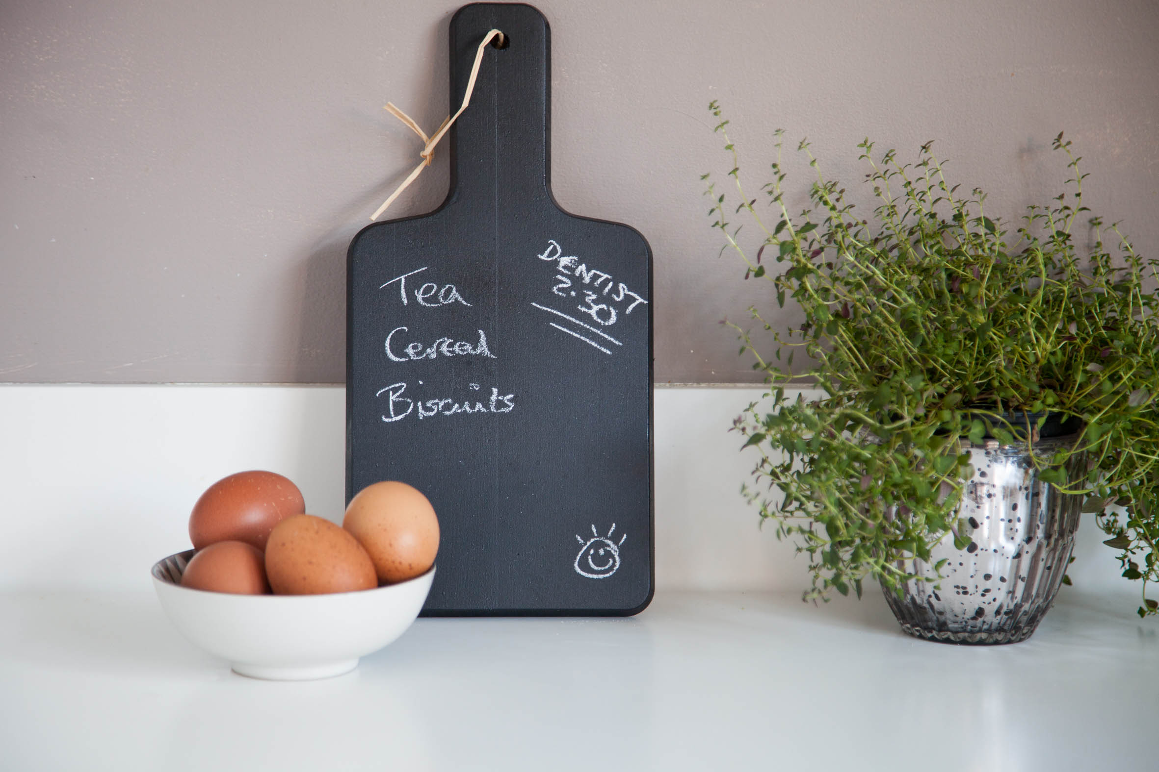 Watch with Rachel Chopping board chalkboard with PlastiKote spray