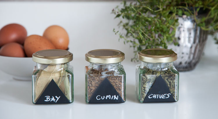 herb jars chalkboard